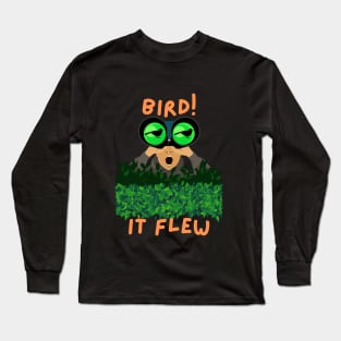 Bird Watcher with binoculars Long Sleeve T-Shirt